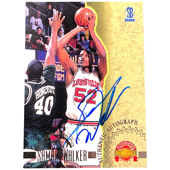 1996 Score Board Autographed Basketball Silver Autographs Samaki Walker - Picture 1 of 4